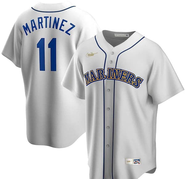 Men's Edgar Martinez White Home Cooperstown Collection Player Team Jersey