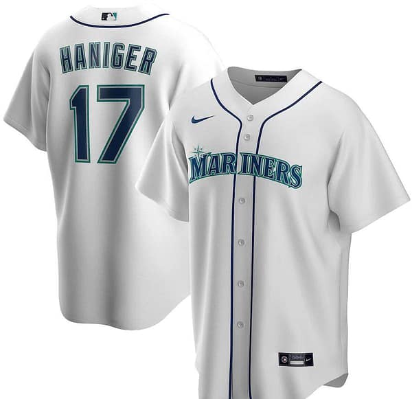 Men's Mitch Haniger White Home 2020 Player Team Jersey