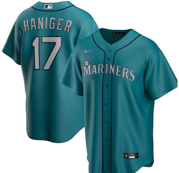 Men's Mitch Haniger Aqua Alternate 2020 Player Team Jersey