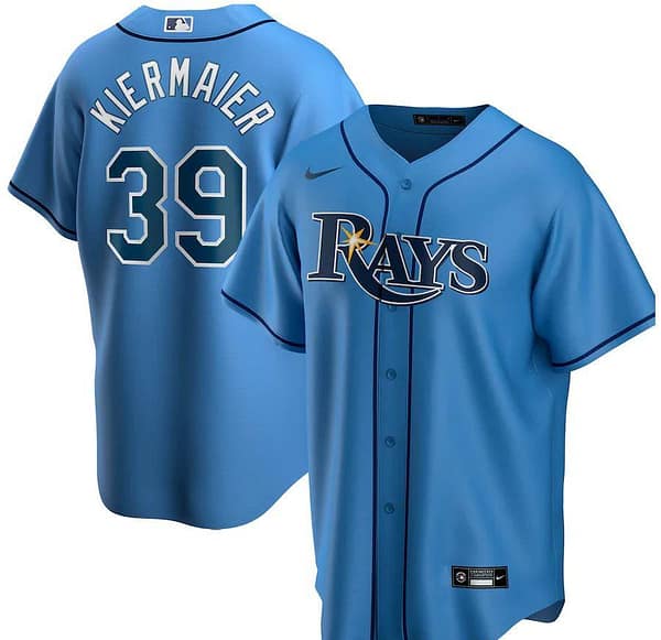 Men's Kevin Kiermaier Light Blue Alternate 2020 Player Team Jersey