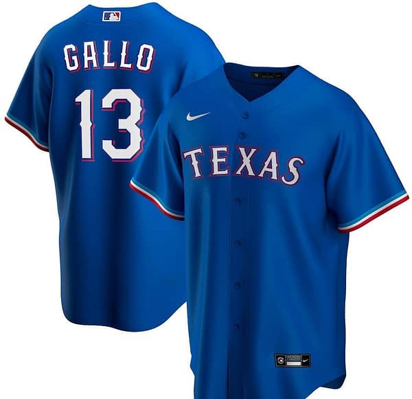 Men's Joey Gallo Royal Alternate 2020 Player Team Jersey