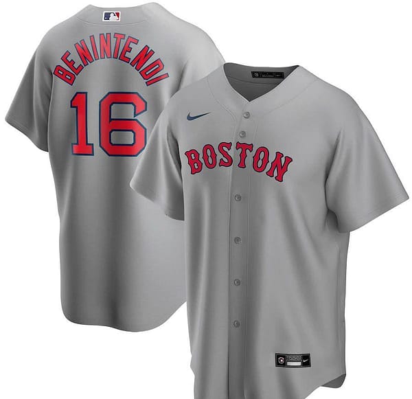 Men's Andrew Benintendi Gray Road 2020 Player Team Jersey