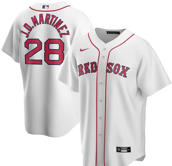 Men's J.D. Martinez White Home 2020 Player Team Jersey