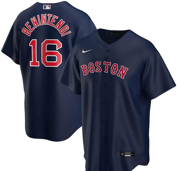 Men's Andrew Benintendi Navy Alternate 2020 Player Team Jersey