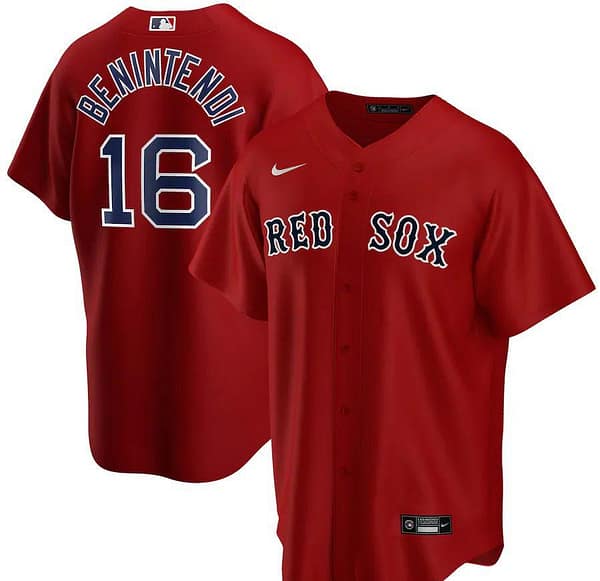 Men's Andrew Benintendi Red Alternate 2020 Player Team Jersey