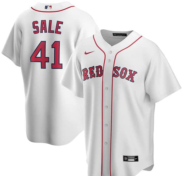 Men's Chris Sale White Home 2020 Player Team Jersey