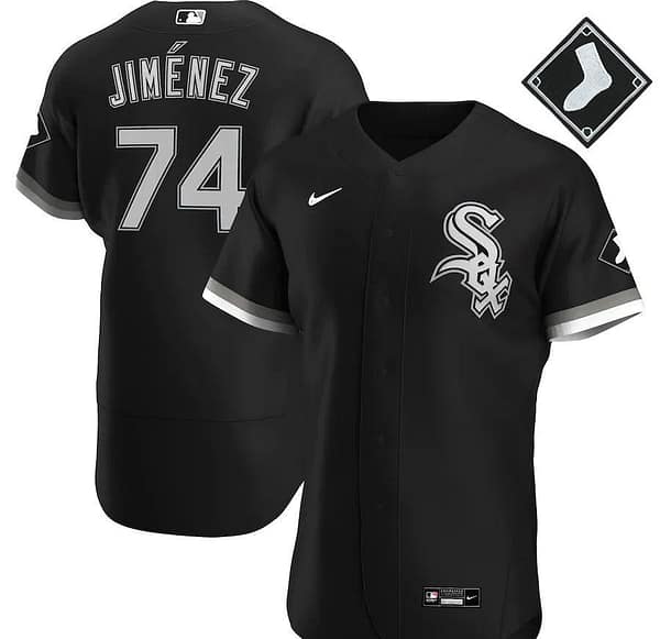 Men's Eloy Jimenez Black Alternate 2020 Authentic Player Team Jersey