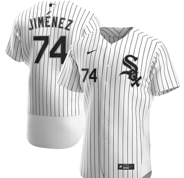 Men's Eloy Jimenez White Home 2020 Authentic Player Team Jersey