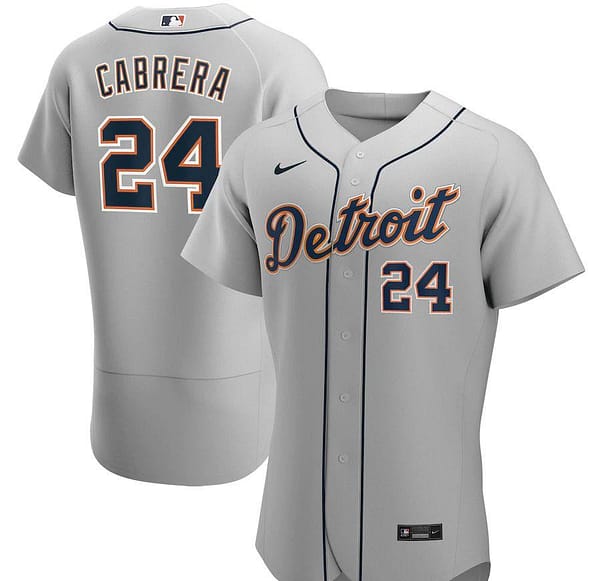 Men's Miguel Cabrera Gray Road 2020 Authentic Player Team Jersey