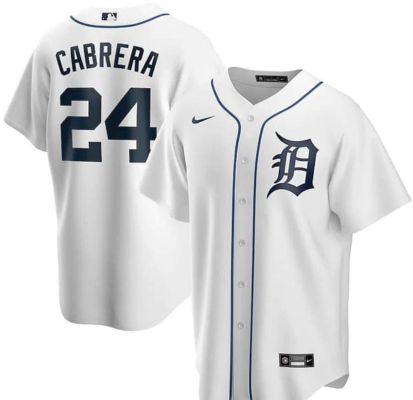 Men's Miguel Cabrera White Home 2020 Player Team Jersey