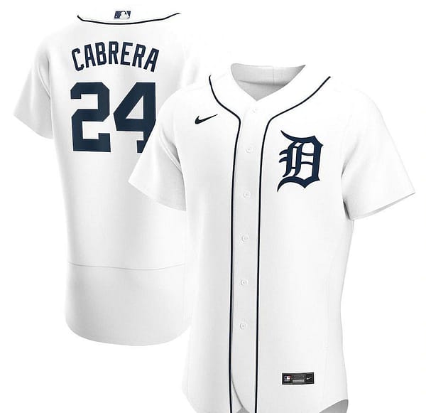 Men's Miguel Cabrera White Home 2020 Authentic Player Team Jersey
