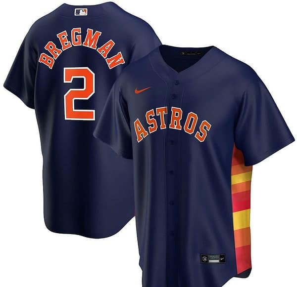 Men's Alex Bregman Navy Alternate 2020 Player Team Jersey