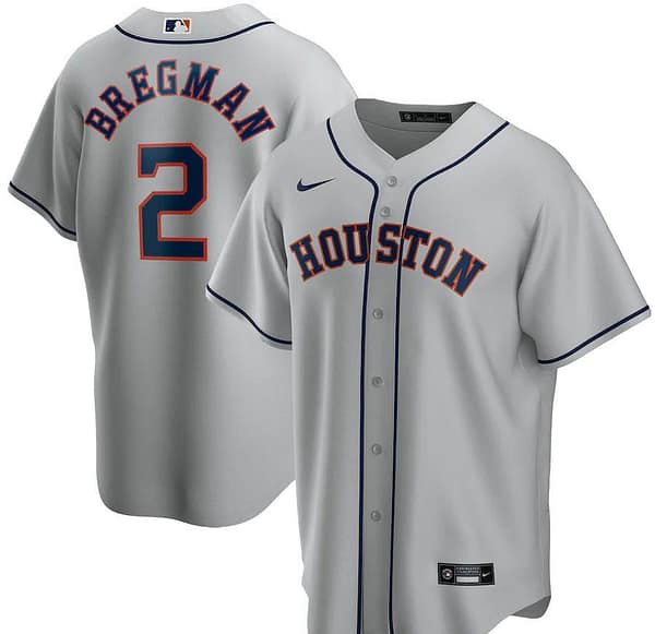 Men's Alex Bregman Gray Road 2020 Player Team Jersey