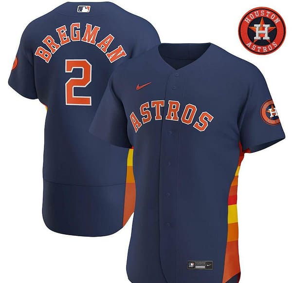 Men's Alex Bregman Navy Alternate 2020 Authentic Player Team Jersey