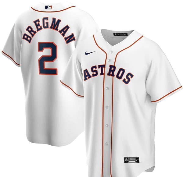 Men's Alex Bregman White Home 2020 Player Team Jersey