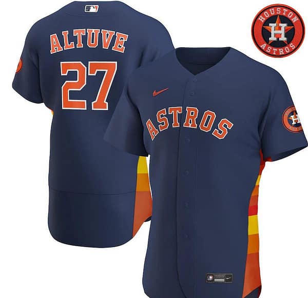 Men's Jose Altuve Navy Alternate 2020 Authentic Player Team Jersey
