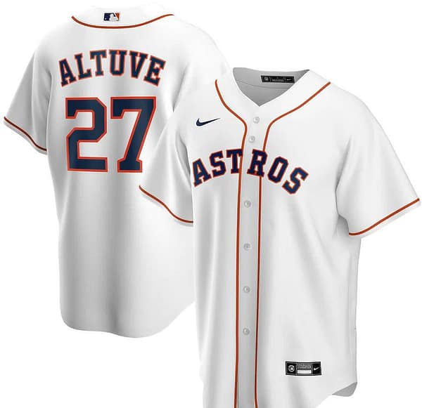 Men's Jose Altuve White Home 2020 Player Team Jersey
