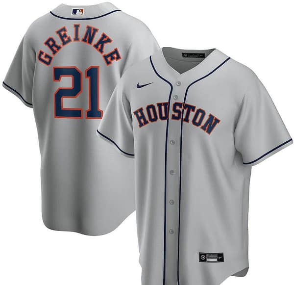 Men's Zack Greinke Gray Road 2020 Player Team Jersey
