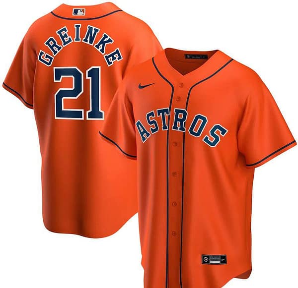 Men's Zack Greinke Orange Alternate 2020 Player Team Jersey
