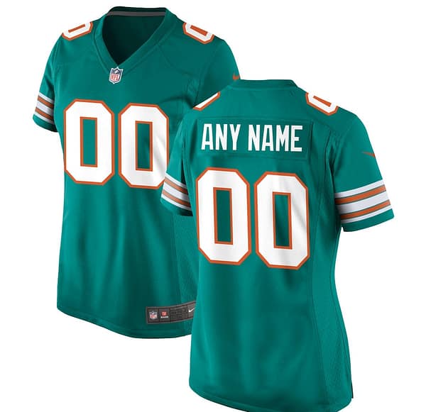 Women's Aqua Alternate Custom Game Team Jersey