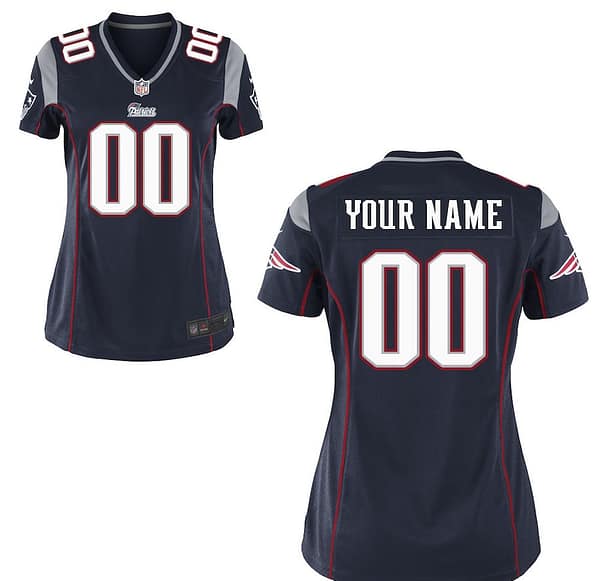 Women's Navy Blue Custom Game Team Jersey