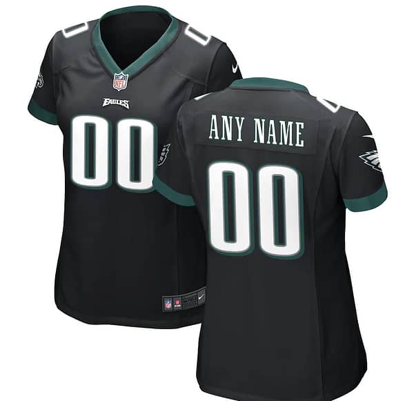 Women's Black Alternate Custom Game Team Jersey