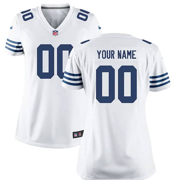 Women's White Customized Throwback Game Team Jersey