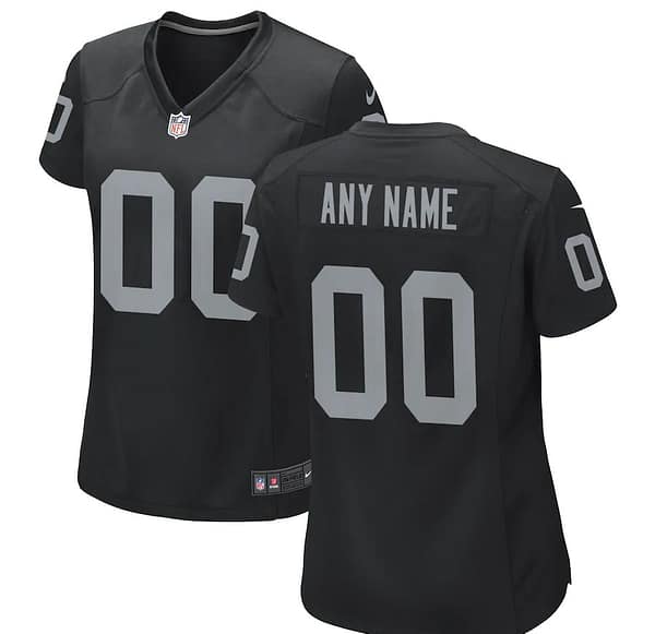 Women's Black Customized Game Team Jersey