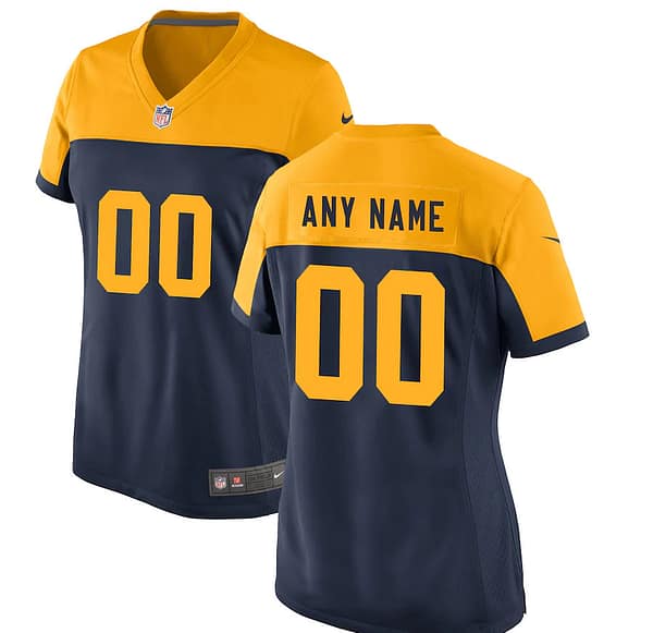 Women's Navy Custom Throwback Team Jersey