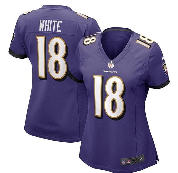 Women's DeAndrew White Purple Player Limited Team Jersey