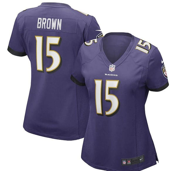 Women's Marquise Brown Purple Player Limited Team Jersey
