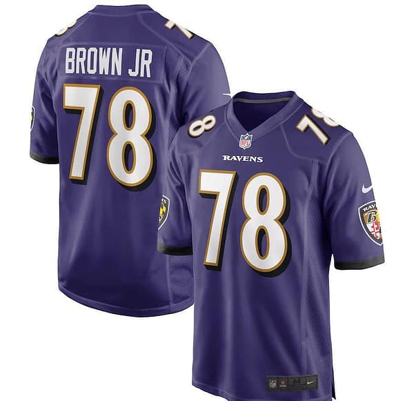 Men's Orlando Brown Jr. Purple Player Limited Team Jersey