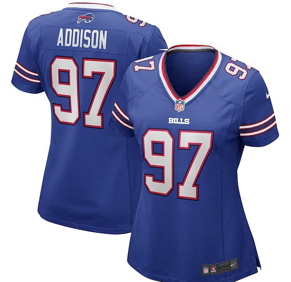 Women's Mario Addison Royal Player Limited Team Jersey