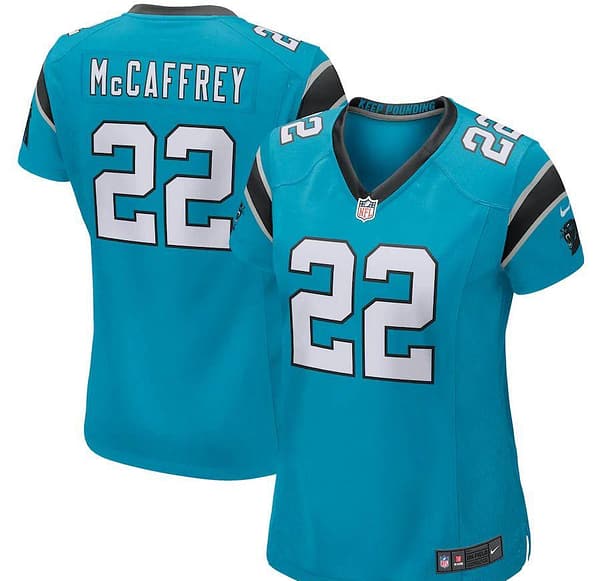 Women's Christian McCaffrey Blue Player Limited Team Jersey