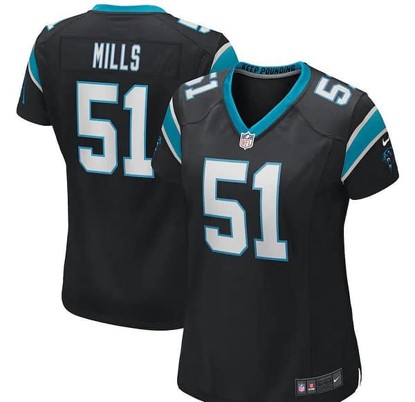 Women's Sam Mills Black Retired Player Limited Team Jersey