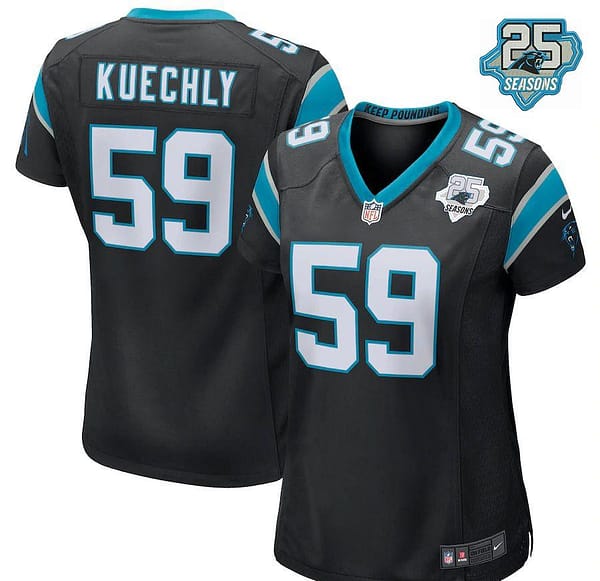 Women's Luke Kuechly Black 25th Season Player Limited Team Jersey