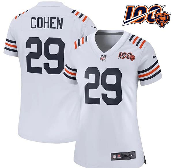 Women's Tarik Cohen White 2019 100th Season Alternate Classic Player Limited Team Jersey