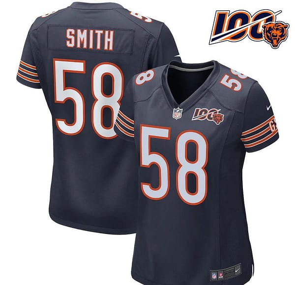 Women's Roquan Smith Navy 100th Season Player Limited Team Jersey