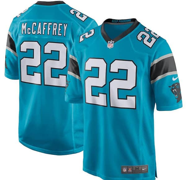 Men's Christian McCaffrey Blue Player Limited Team Jersey