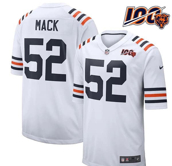Youth Khalil Mack White 2019 100th Season Alternate Classic Player Limited Team Jersey