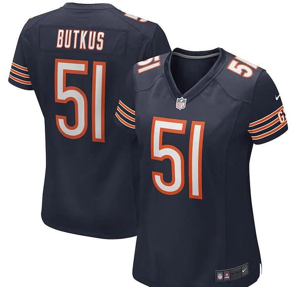 Women's Dick Butkus Navy Retired Player Limited Team Jersey