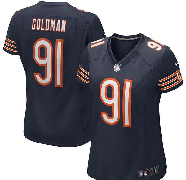 Women's Eddie Goldman Navy Player Limited Team Jersey