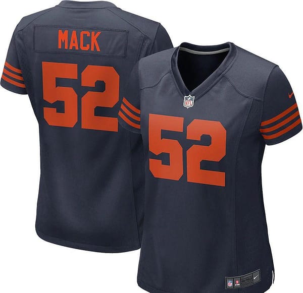 Women's Khalil Mack Navy Throwback Player Limited Team Jersey