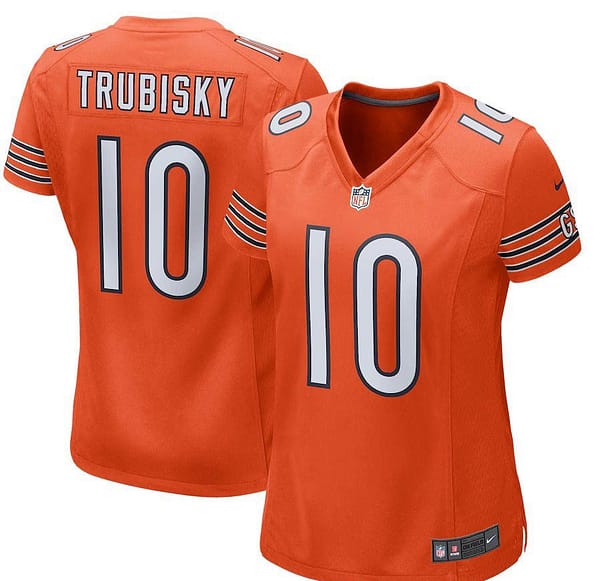 Women's Mitchell Trubisky Orange Alternate Player Limited Team Jersey