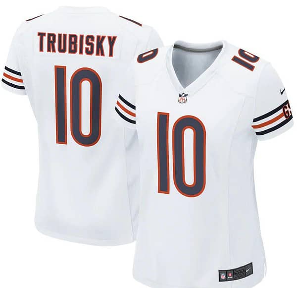 Women's Mitchell Trubisky White Player Limited Team Jersey