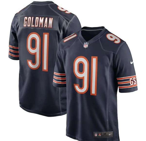 Men's Eddie Goldman Navy Player Limited Team Jersey