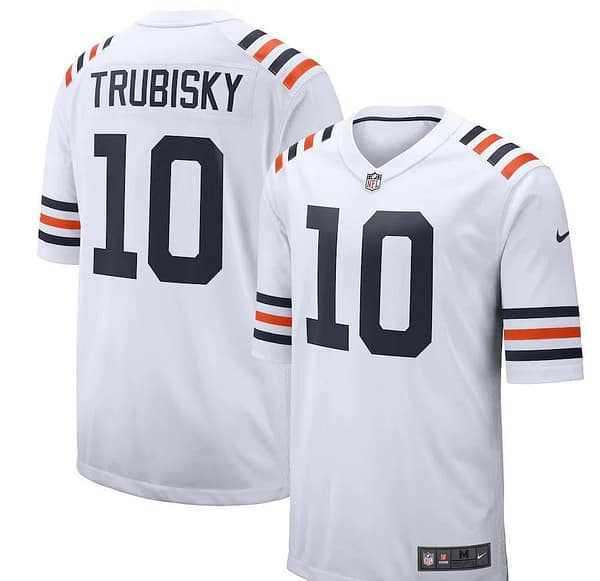Men's Mitchell Trubisky White 2019 Alternate Classic Player Limited Team Jersey