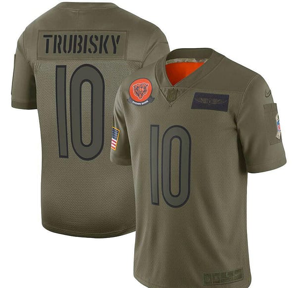 Youth Mitchell Trubisky Olive 2019 Salute to Service Player Limited Team Jersey