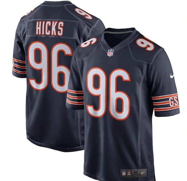 Men's Akiem Hicks Navy Player Limited Team Jersey