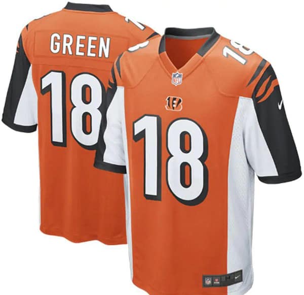 Men's AJ Green Orange Alternate Player Limited Team Jersey